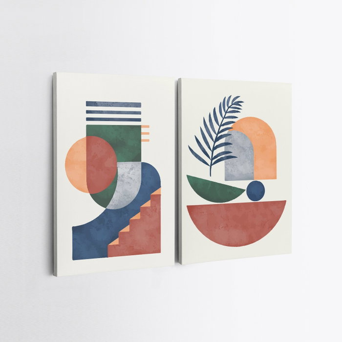 Wallity Set de 2 Cuadros Decorativos sobre Lienzo 50 x 70 cm